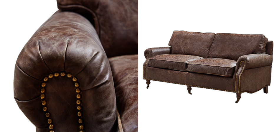 Диван RH CLASSIC LANCASTER Brown leather double Диван RH CLASSIC LANCASTER Brown leather double - Loft-Concept в Перми