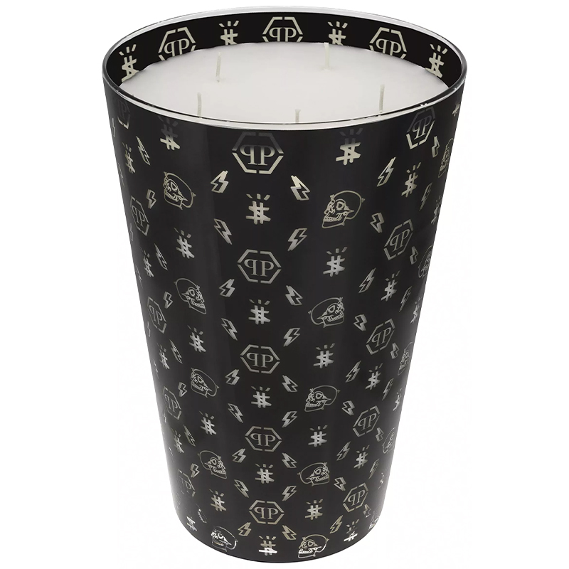 Свеча Philipp Plein Candle Monogram XL Черный Белый в Перми | Loft Concept 