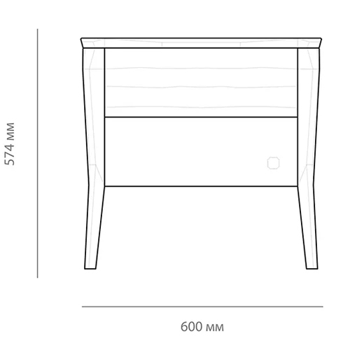 Тумба прикроватная из массива дуба с 2-мя ящиками Tasteful Furniture в Перми