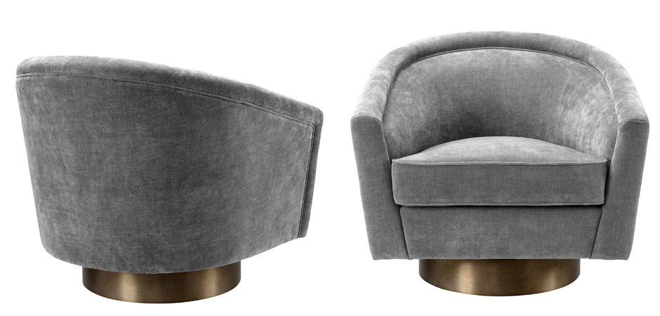 Кресло Eichholtz Swivel Chair Catene Grey Кресло Eichholtz Swivel Chair Catene Grey - Loft-Concept в Перми