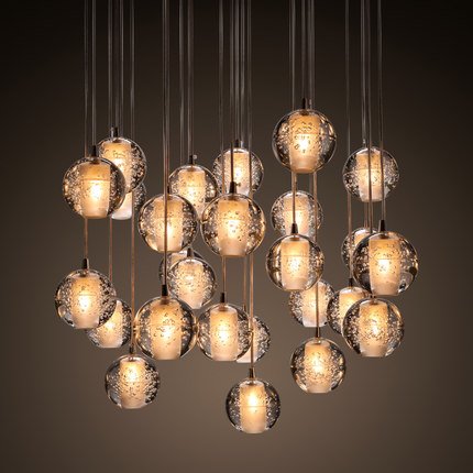 Люстра Bocci 14 Round Chandelier Led Crystal Glass Прозрачный (Transparent) в Перми | Loft Concept 