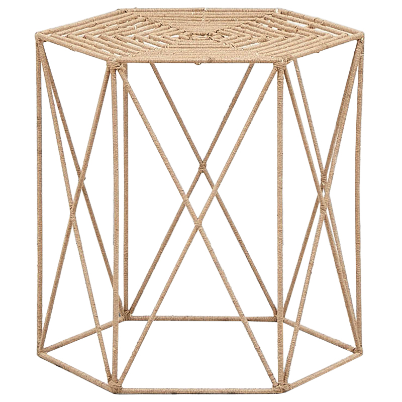 Приставной стол Wicker Alma Side Table Бежевый в Перми | Loft Concept 