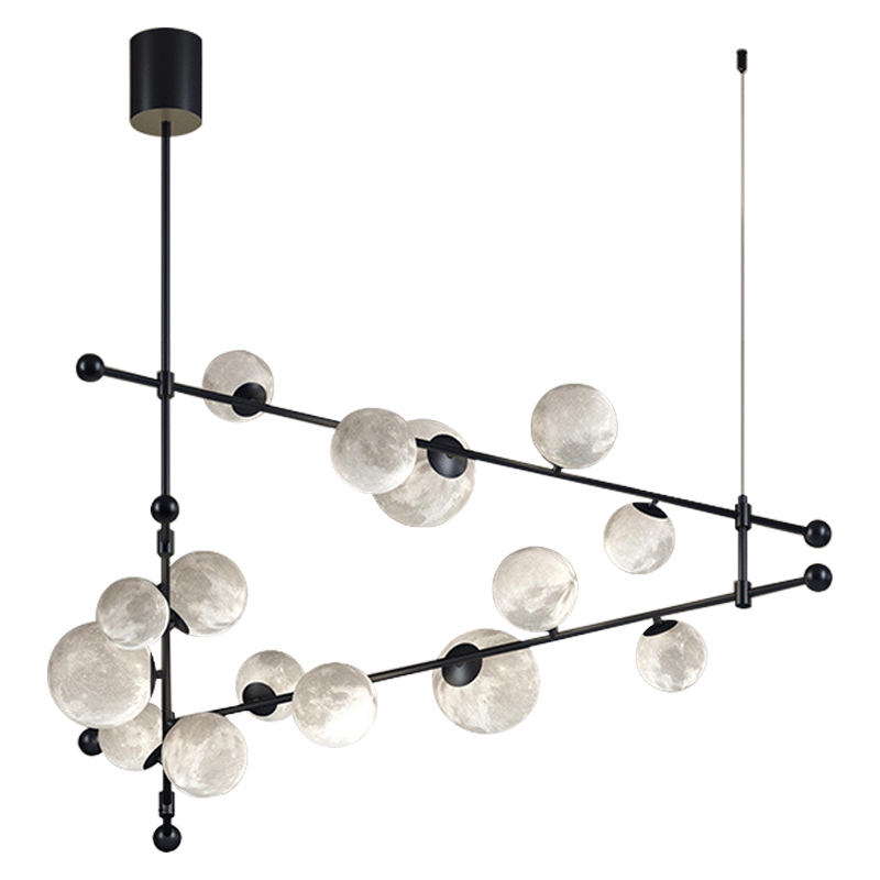 Светильник Tech Lighting Modern Rail Geometric Linear Suspension 15 Black Черный Белый в Перми | Loft Concept 