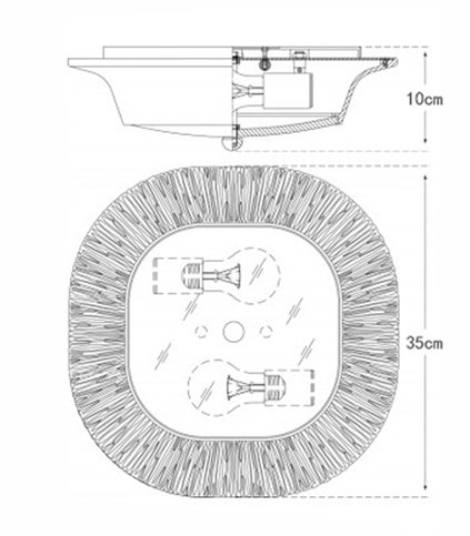 Потолочный светильник Utopia Round Sconce Black в Перми