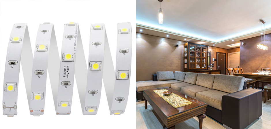 Комплект светодиодной ленты 7,2W/m 30LED/m 5050SMD холодный белый 5M Комплект светодиодной ленты 7,2W/m 30LED/m 5050SMD холодный белый 5M - Loft-Concept в Перми