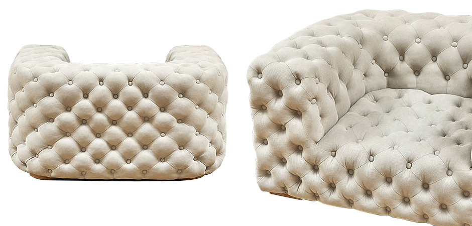 Кресло Soho Tufted Milk Armchair Кресло Soho Tufted Milk Armchair - Loft-Concept в Перми