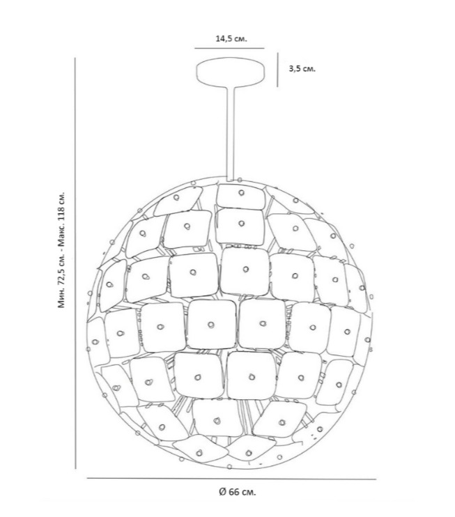 Люстра Sputnik Square Matt Chandelier в Перми