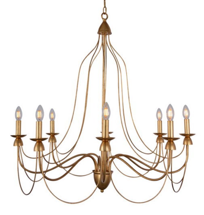 Люстра Wrought Iron Chandelier Золотой в Перми | Loft Concept 