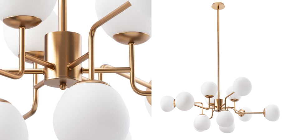 Люстра Tiepolo Ball Chandelier Gold 12 Люстра Tiepolo Ball Chandelier Gold 12 - Loft-Concept в Перми