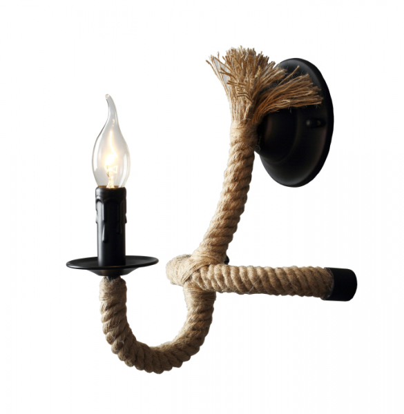 Бра Loft Rope Candle Bra Черный в Перми | Loft Concept 