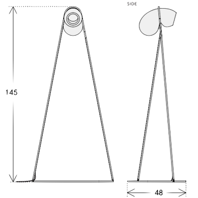 Торшер White glass trap floor lamp в Перми