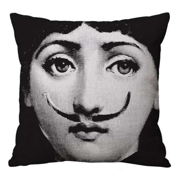 Декоративная подушка Fornasetti 021 Черно-белый в Перми | Loft Concept 