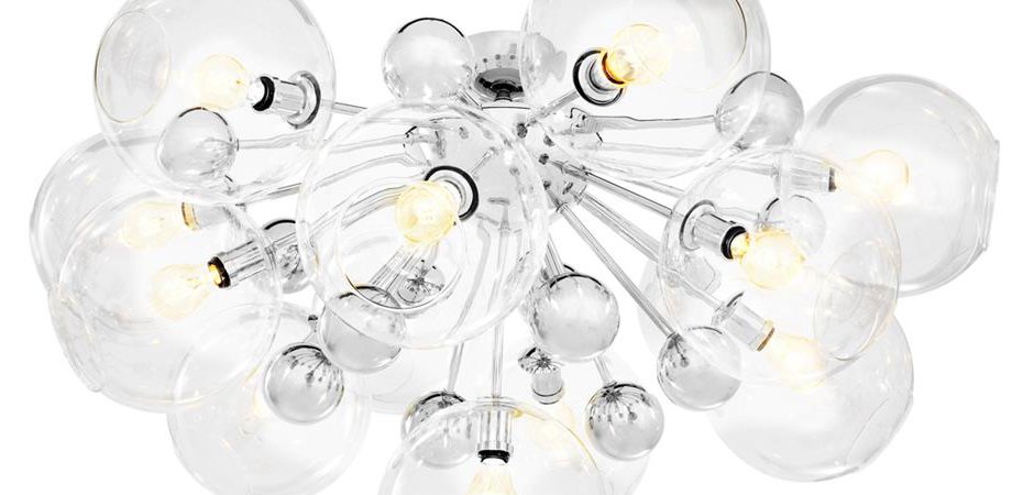 Потолочный светильник Eichholtz Ceiling Lamp Soleil Nickel Потолочный светильник Eichholtz Ceiling Lamp Soleil Nickel - Loft-Concept в Перми