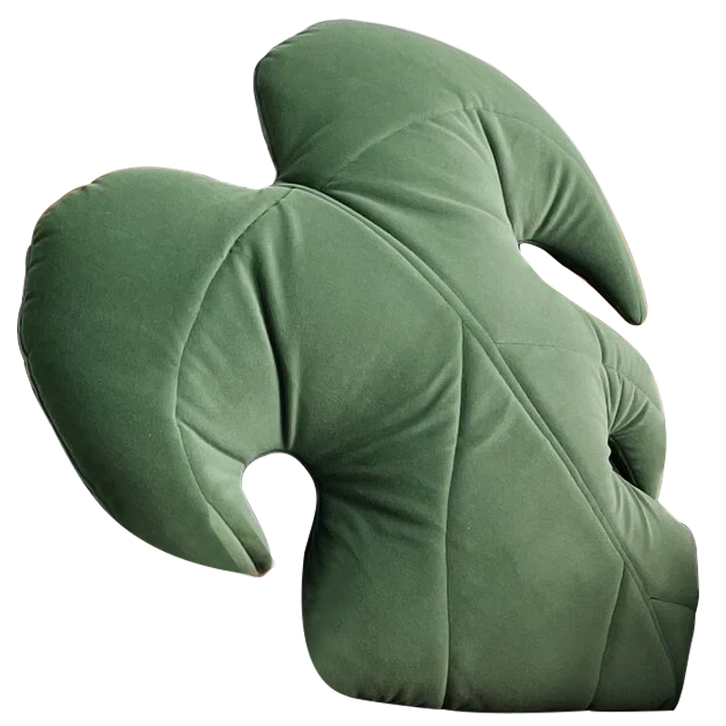 Декоративная подушка Botanical Cushion Monstera Зеленый в Перми | Loft Concept 