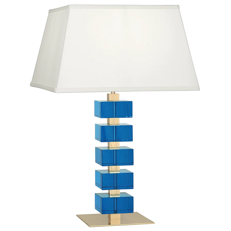 Настольная лампа Monaco Table Lamp Синий Латунь Белый в Перми | Loft Concept 