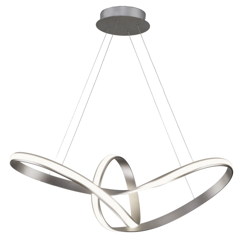 Люстра Mobius Strip Silver Chandelier Никель Сатин в Перми | Loft Concept 