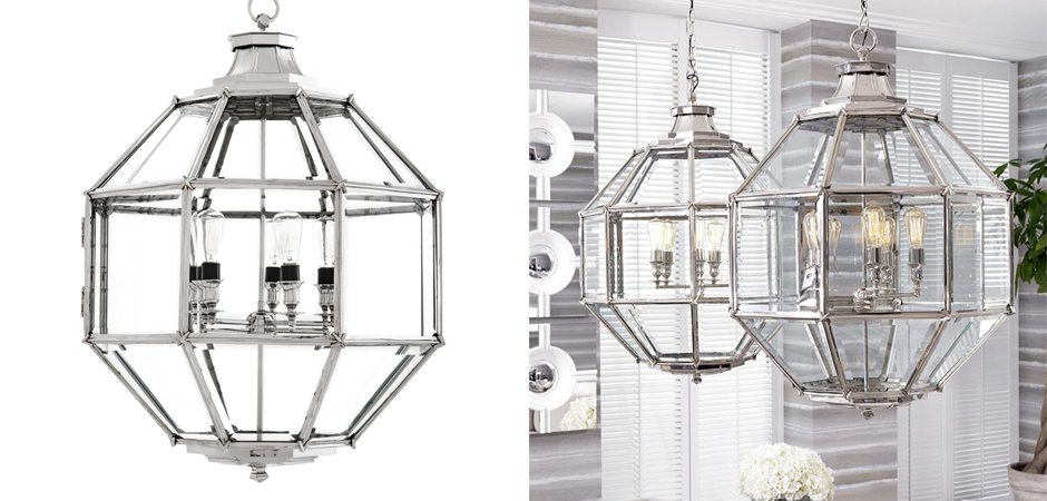 Люстра Lantern Owen Nickel L - Loft-Concept в Перми