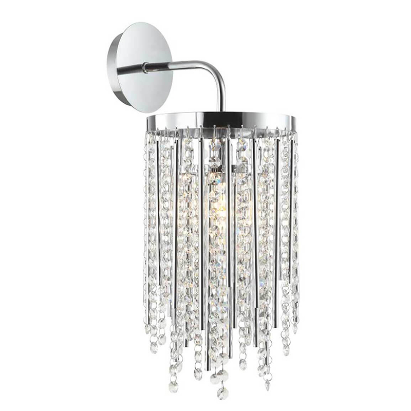 Бра Crystal Wind Chimes Chrome Wall Lamp Хром Прозрачный в Перми | Loft Concept 