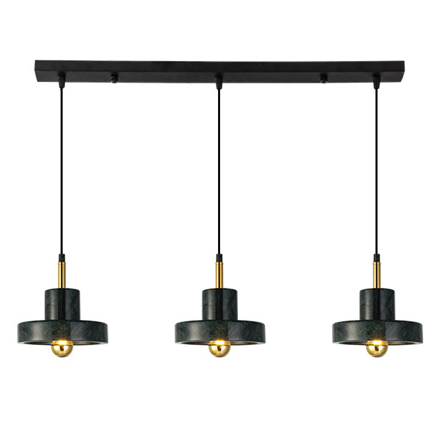 Люстра Tom Dixon Stone Pendant Black 3 Черный Золотой в Перми | Loft Concept 