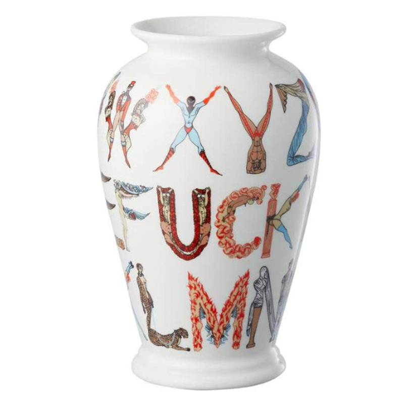 Ваза Supreme Alphabet Vase Белый Мульти в Перми | Loft Concept 