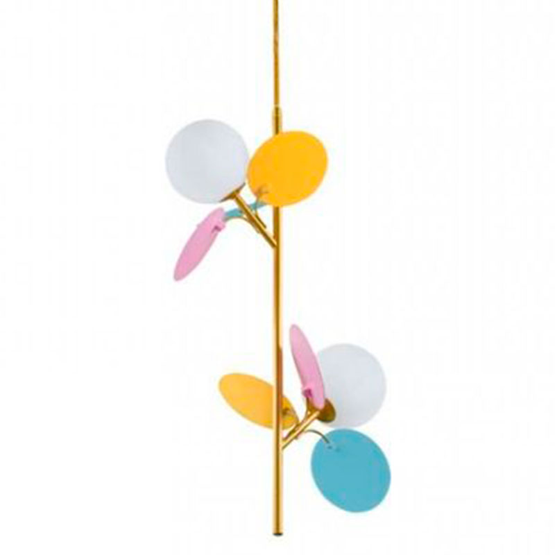 Люстра MATISSE Pendant Double multicolor Мульти Золотой Белый в Перми | Loft Concept 