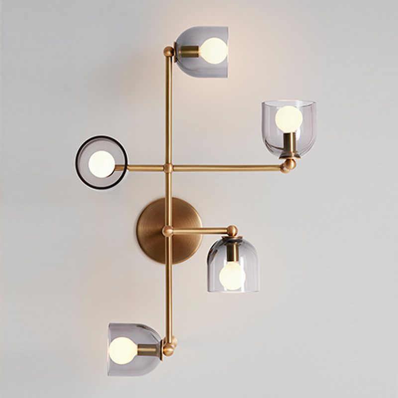 Бра Edie Sconce smok Латунь Стекло Смок в Перми | Loft Concept 