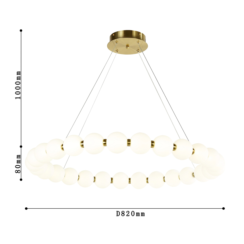 Люстра с плафоном из акриловых шаров PEARLS  в Перми