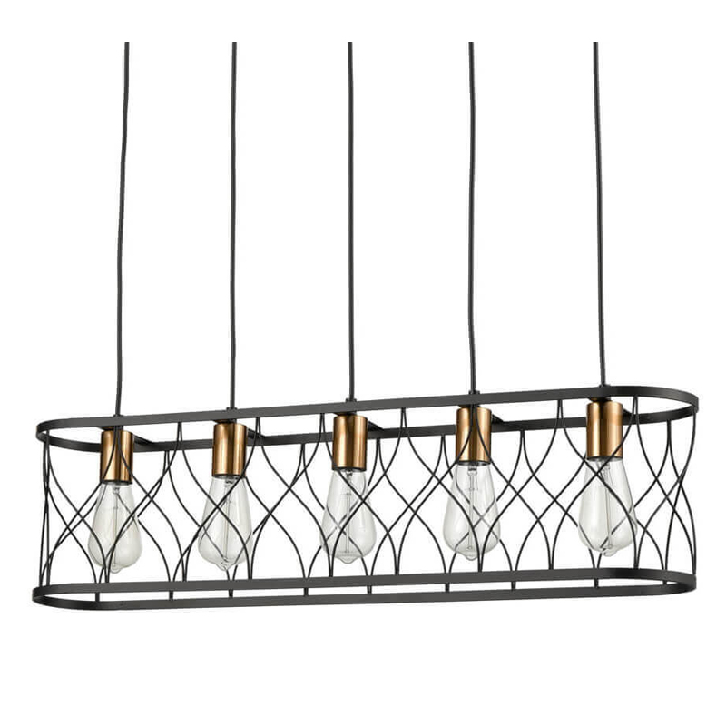 Люстра Loft Oval Base Черный Золотой Люстра Loft Oval Base Черный Золотой в Перми | Loft Concept