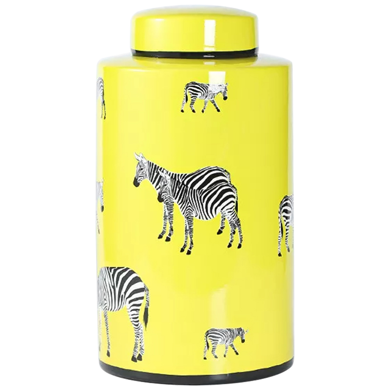 Ваза Yellow Vase Zebra Желтый Белый Черный в Перми | Loft Concept 