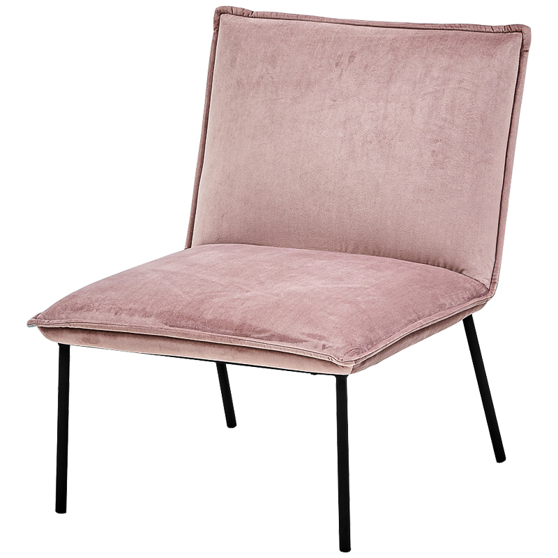 Кресло Corner Armchair Single pink Розовый пастельный Черный в Перми | Loft Concept 