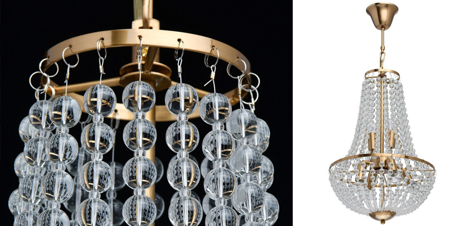 Люстра Virginia Clear Beads Chandelier Gold Люстра Virginia Clear Beads Chandelier Gold - Loft-Concept в Перми