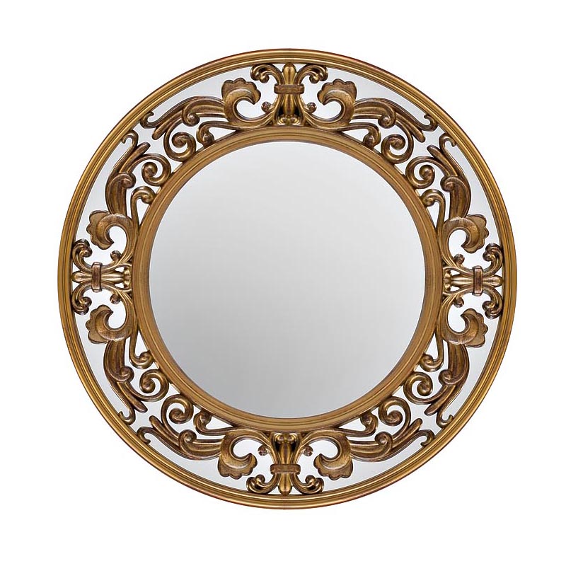 Зеркало Gold Round Mirror Золотой в Перми | Loft Concept 