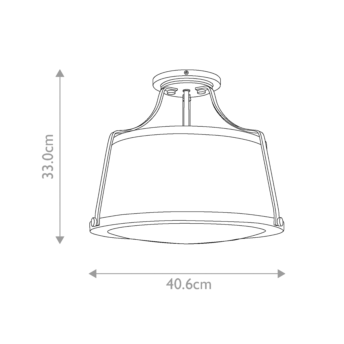 Потолочный светильник со светлым текстильным абажуром Hinkley в Перми