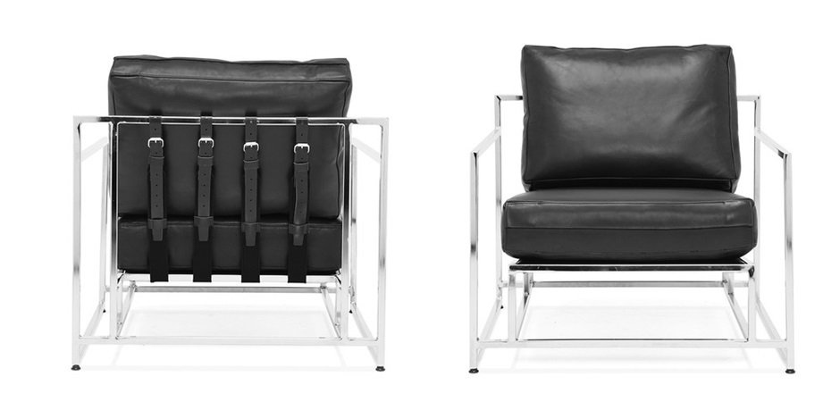 Кресло Black Calfskin Armchair Кресло Black Calfskin Armchair - Loft-Concept в Перми