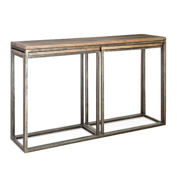 Консоль Industrial Metal Rust Triple Console Table  в Перми | Loft Concept 