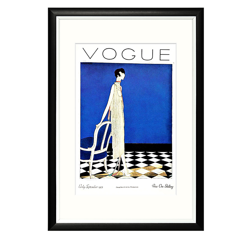 Постер Vogue September 1925 Синий Черный Белый в Перми | Loft Concept 