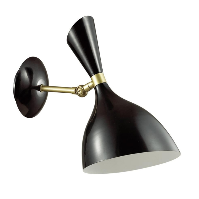 Бра Duke wall lamp Black Черный Латунь в Перми | Loft Concept 