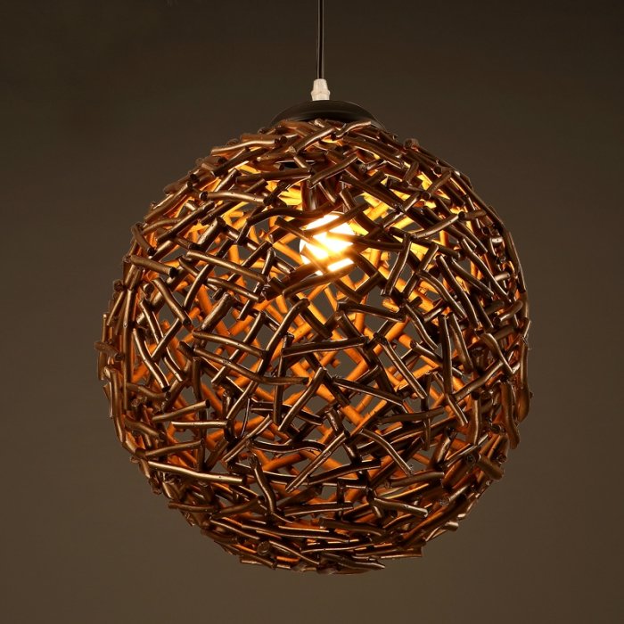 Подвесной светильник Old Wicker Pendant Sphere  в Перми | Loft Concept 