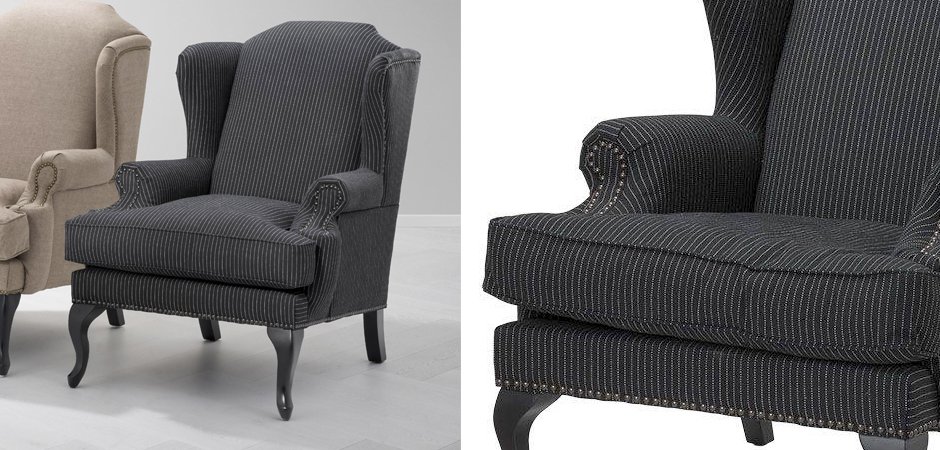 Кресло Eichholtz Chair Frank Sinatra Black & white Кресло Eichholtz Chair Frank Sinatra Black & white - Loft-Concept в Перми