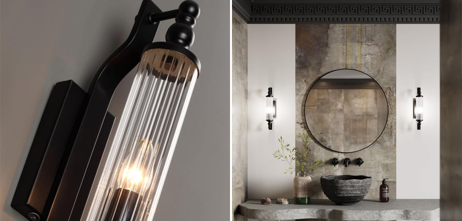 Бра Glass TUBE Черное Бра Glass TUBE Черное - Loft-Concept в Перми
