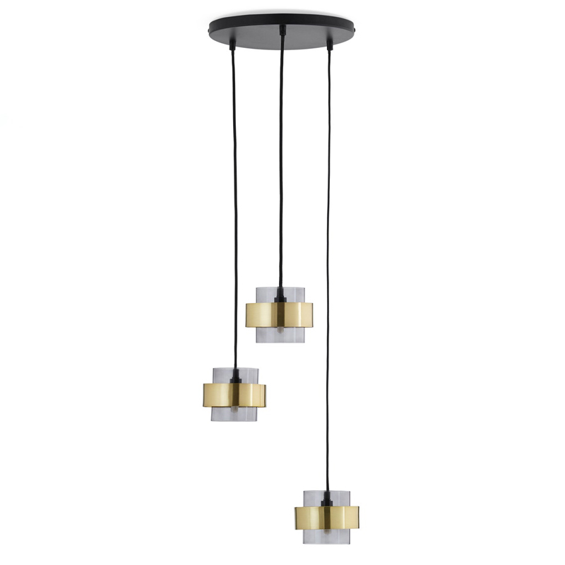 Люстра Truvor Chandelier Стекло Смок Латунь в Перми | Loft Concept 