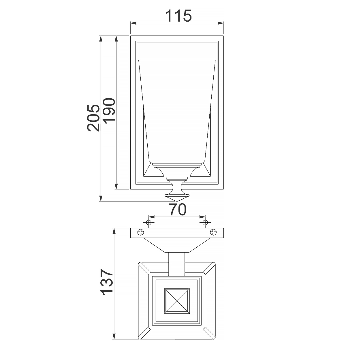 Бра с белым матовым плафоном на прямоугольном основании цвета хром Hinkley в Перми