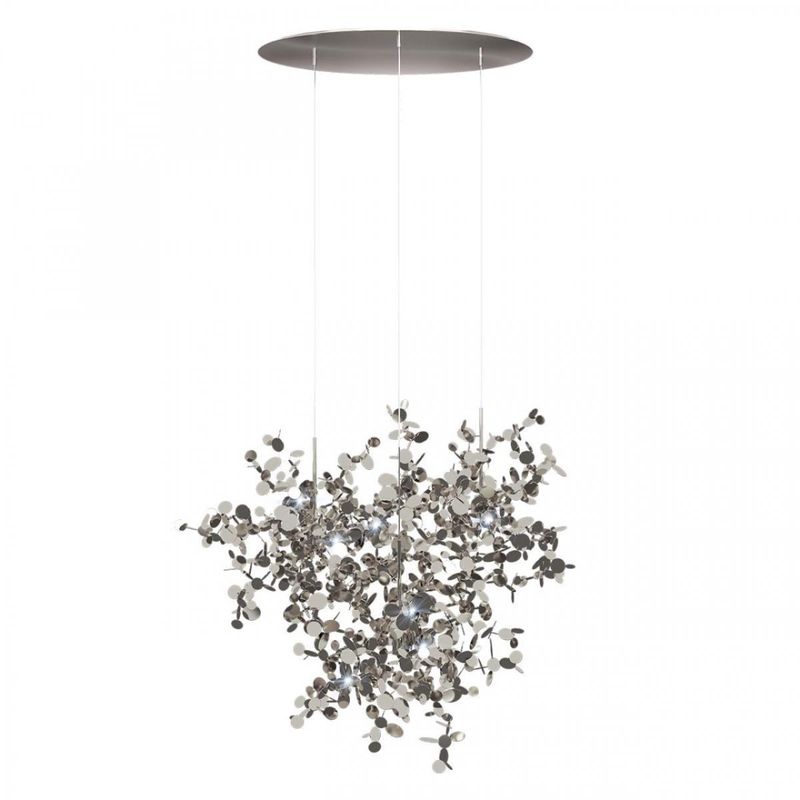 Люстра Terzani Argent Suspension Silver Pendant lamp диаметр 85 Серебряный в Перми | Loft Concept 