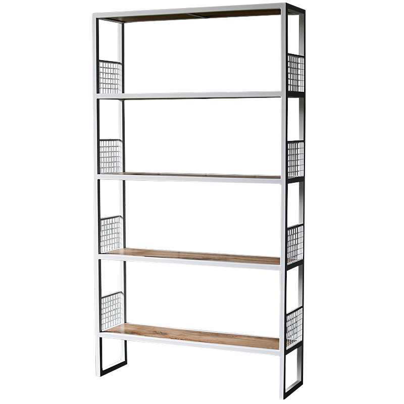 Стеллаж Richie Industrial Metal Rust White Rack Древесина Белый в Перми | Loft Concept 