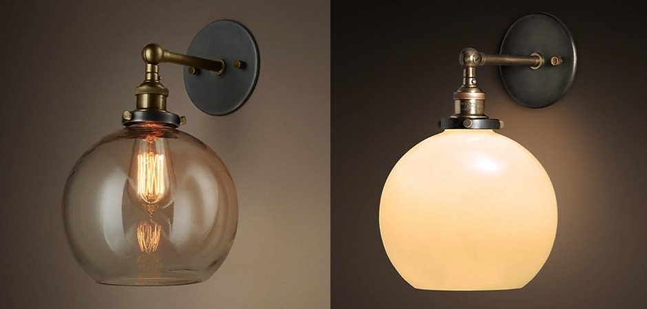 Бра Loft Clear Glass Sphere Cloche Бра Loft Clear Glass Sphere Cloche - Loft-Concept в Перми