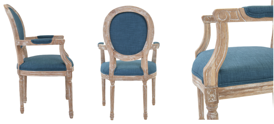 Стул French chairs Provence Blue ArmChair Стул French chairs Provence Blue ArmChair - Loft-Concept в Перми