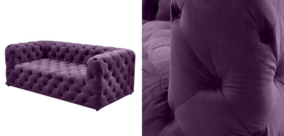 Диван Soho tufted purple velor Диван Soho tufted purple velor - Loft-Concept в Перми