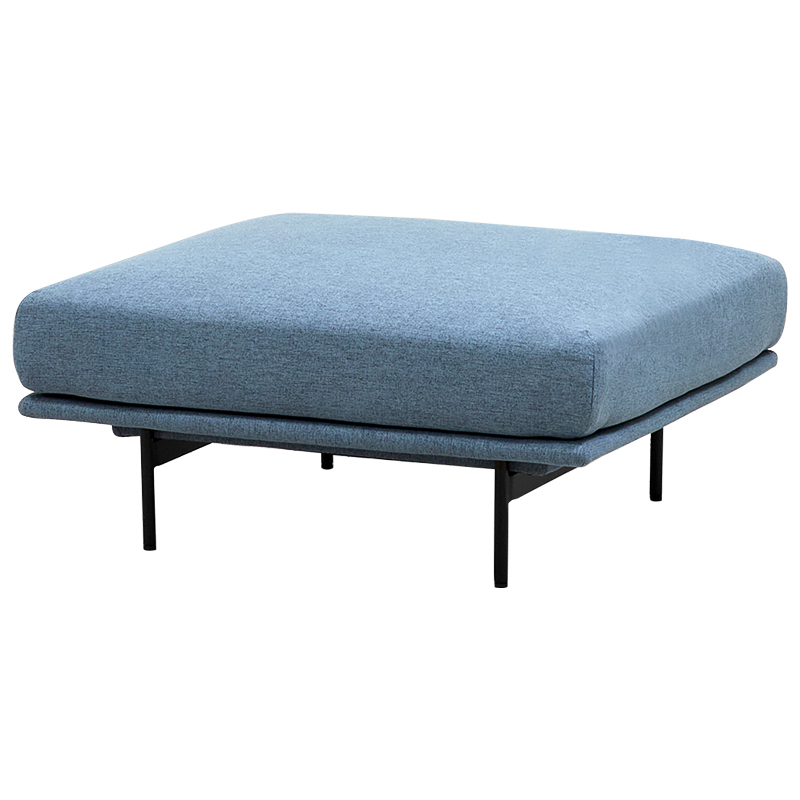 Оттоманка голубая Vergil Blue Ottoman Голубой Черный в Перми | Loft Concept 