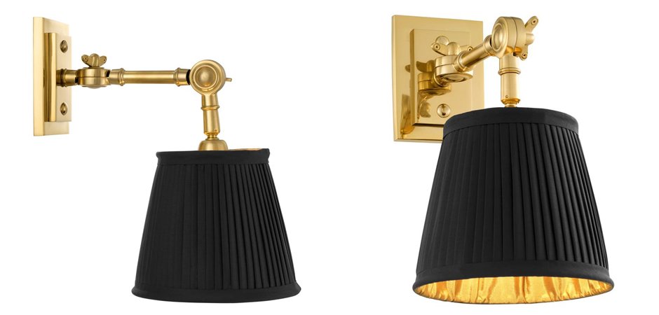 Бра Wall Lamp Wentworth Single Gold+Black Бра Wall Lamp Wentworth Single Gold+Black - Loft-Concept в Перми