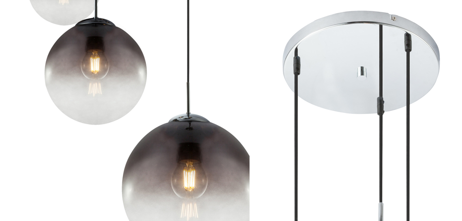 Люстра Ball Sunrise Pendant lamp smok 3 плафона Люстра Ball Sunrise Pendant lamp smok 3 плафона - Loft-Concept в Перми